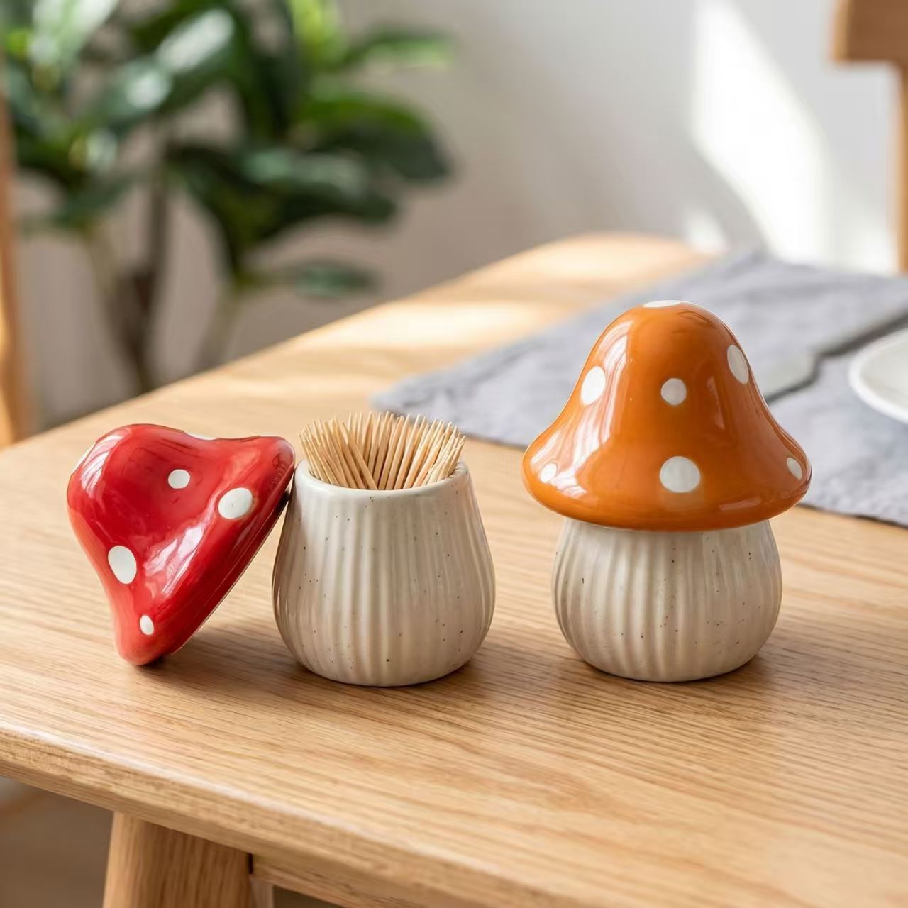 Cartoon Mushroom Ceramic Stora - đánh giá và giá Kitchen Gadgets Organizer