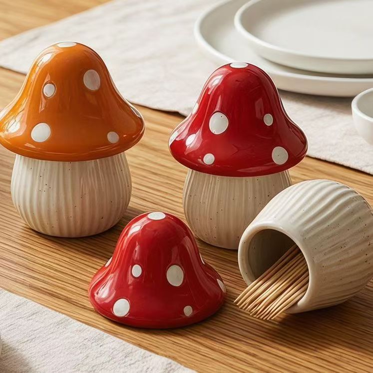 Cartoon Mushroom Ceramic Stora - đánh giá và giá Kitchen Gadgets Organizer