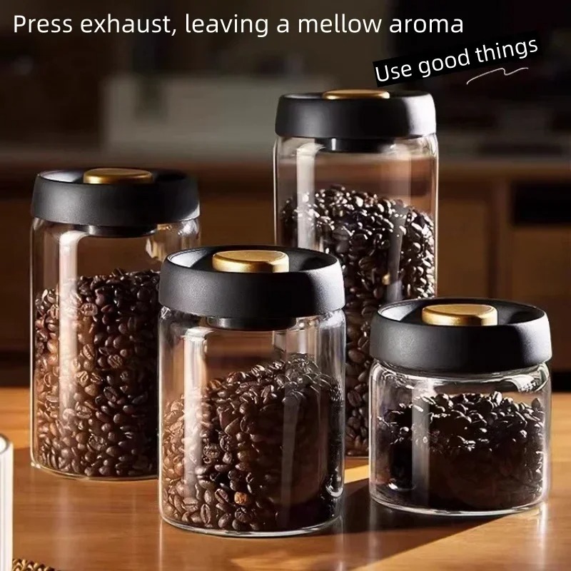 Manual Vacuum Sealed Coffee Ja - đánh giá và giá Kitchen Gadgets Organizer