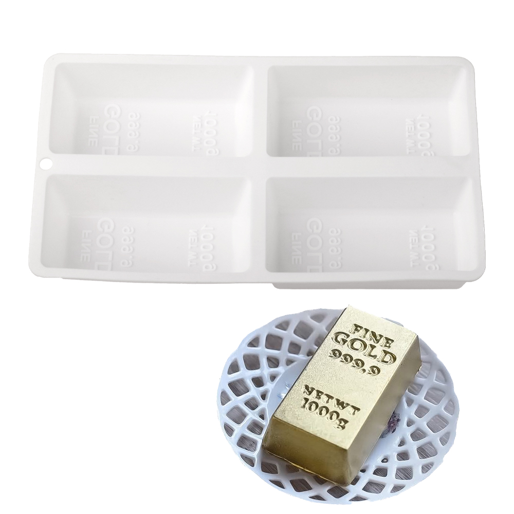 4-Cells Gold Bar Shaped Mousse - đánh giá và giá Kitchen Gadgets Gold