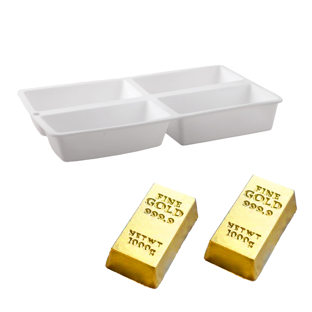 4-Cells Gold Bar Shaped Mousse - đánh giá và giá Kitchen Gadgets Gold