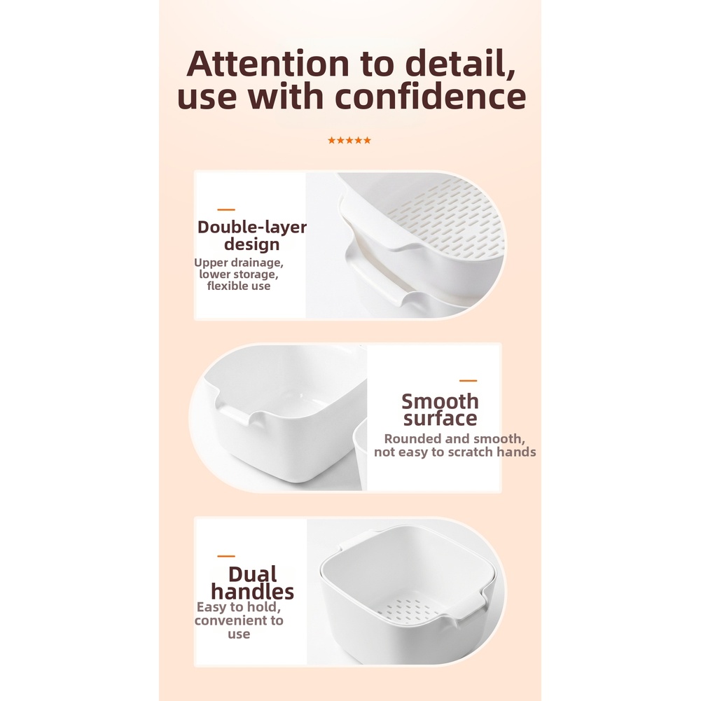 FoodGrade Two Tier Drain Baske - đánh giá và giá Kitchen Gadgets Organizer