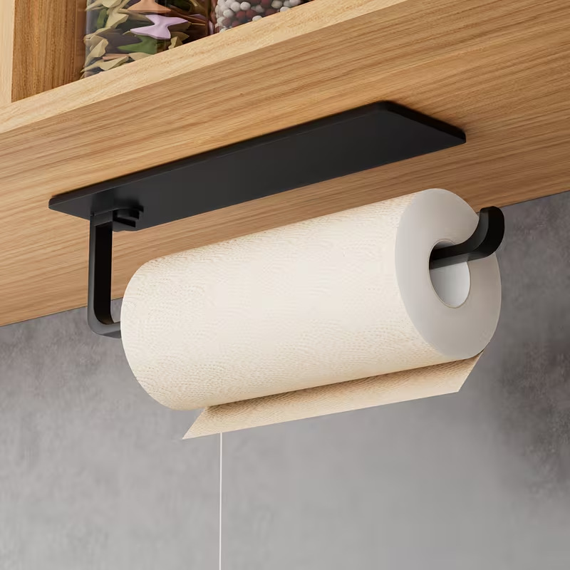 Punch-free Paper Towel Hanger  - đánh giá và giá Kitchen Gadgets Organizer