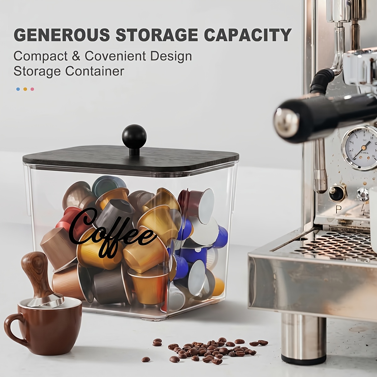 Coffee Pod Holder with Lids Pl - đánh giá và giá Kitchen Gadgets Organizer
